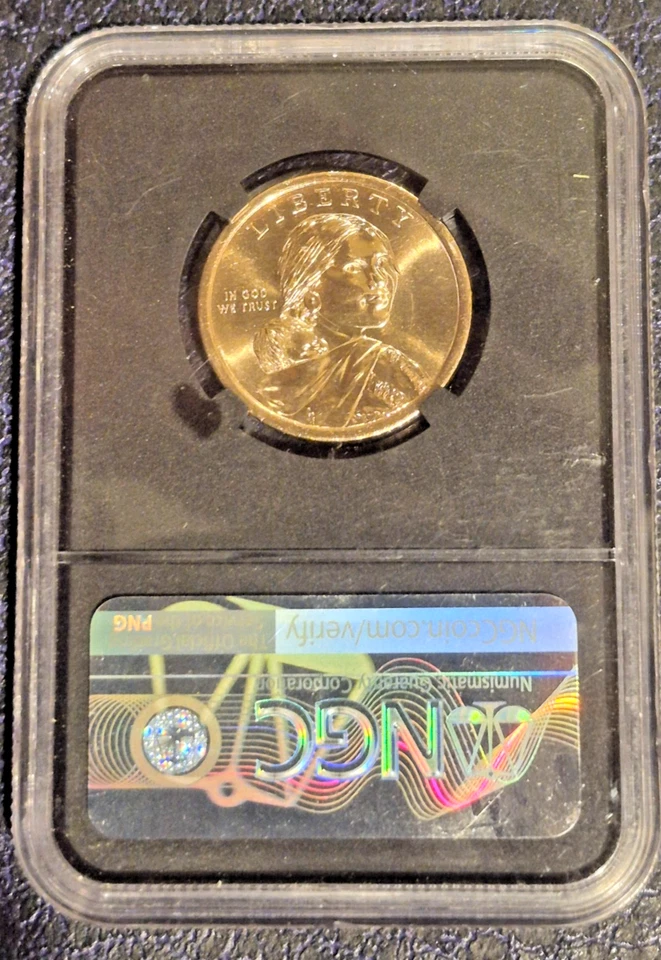 2019 D Sacagawea Dollar $1 NGC MS67 Mary Golds Ross First Release - Image 2 of 2