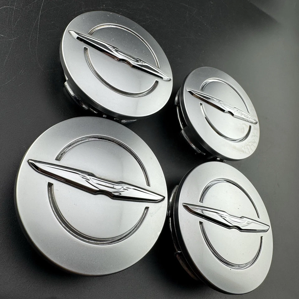 SET OF 4 CHRYSLER 200 300 PACIFICA VOYAGER T&C CENTER CAPS 2018-25 SILVER - Image 4 of 4