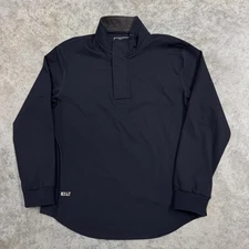 BYLT Premium Basics Pullover Mens Large Navy Stretch Mock Neck Shirt Long Sleeve