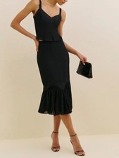 Reformation Sarita Two Piece In Black, brand new, never worn, no flaws.