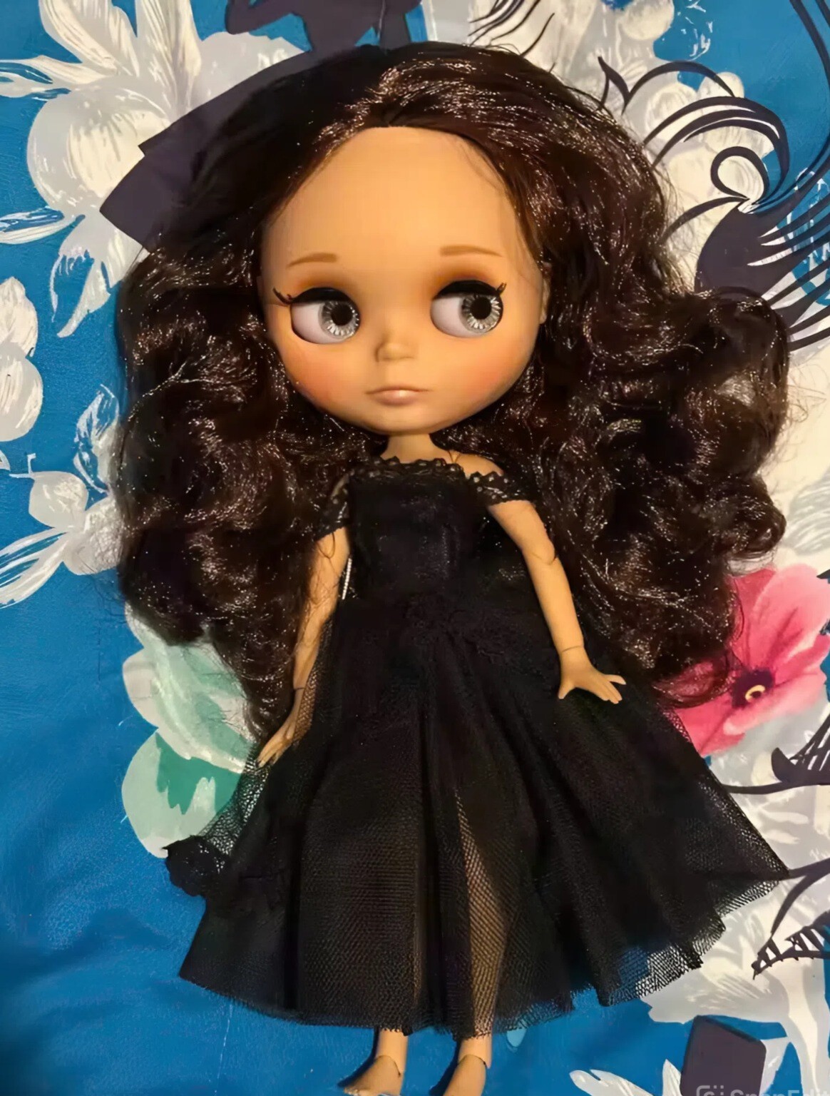 Neo Blythe Doll Matte Face Eyebrows Tan Skin Joint Body Brown Hair Wig Gift Toy