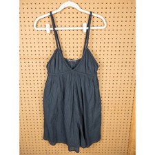 Zara Black Braided Trim Mini Dress V-Neck Strappy Boho Summer Size M