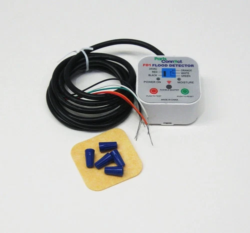 Water Flood Overflow Sensing Moisture Detector Turns Off HVAC Furnace, AC