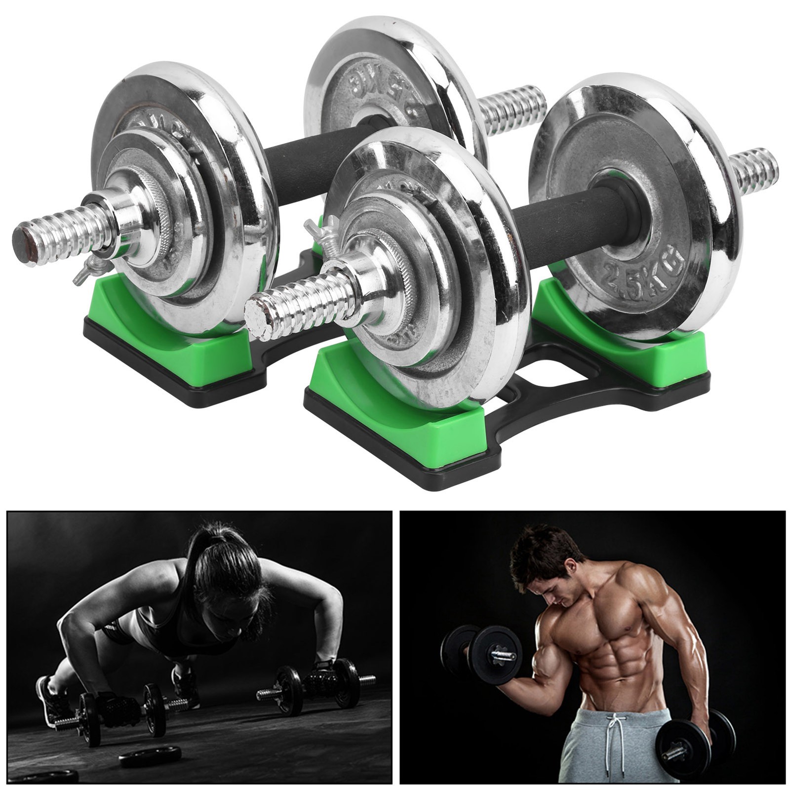 1 Paio Supporto Manubri Supporto Stabile Impedisci Rotolamento Manubri Rack per YGDY foto 2