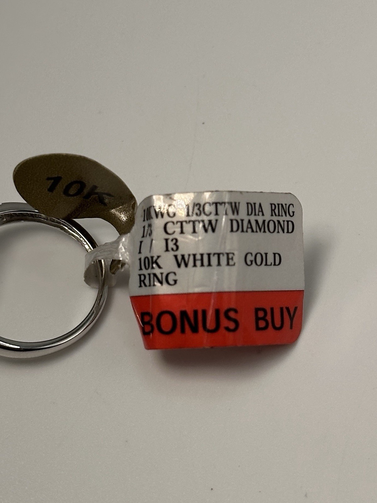 Solid 10K White Gold Rectangular-Shape Cluster Ri… - image 6