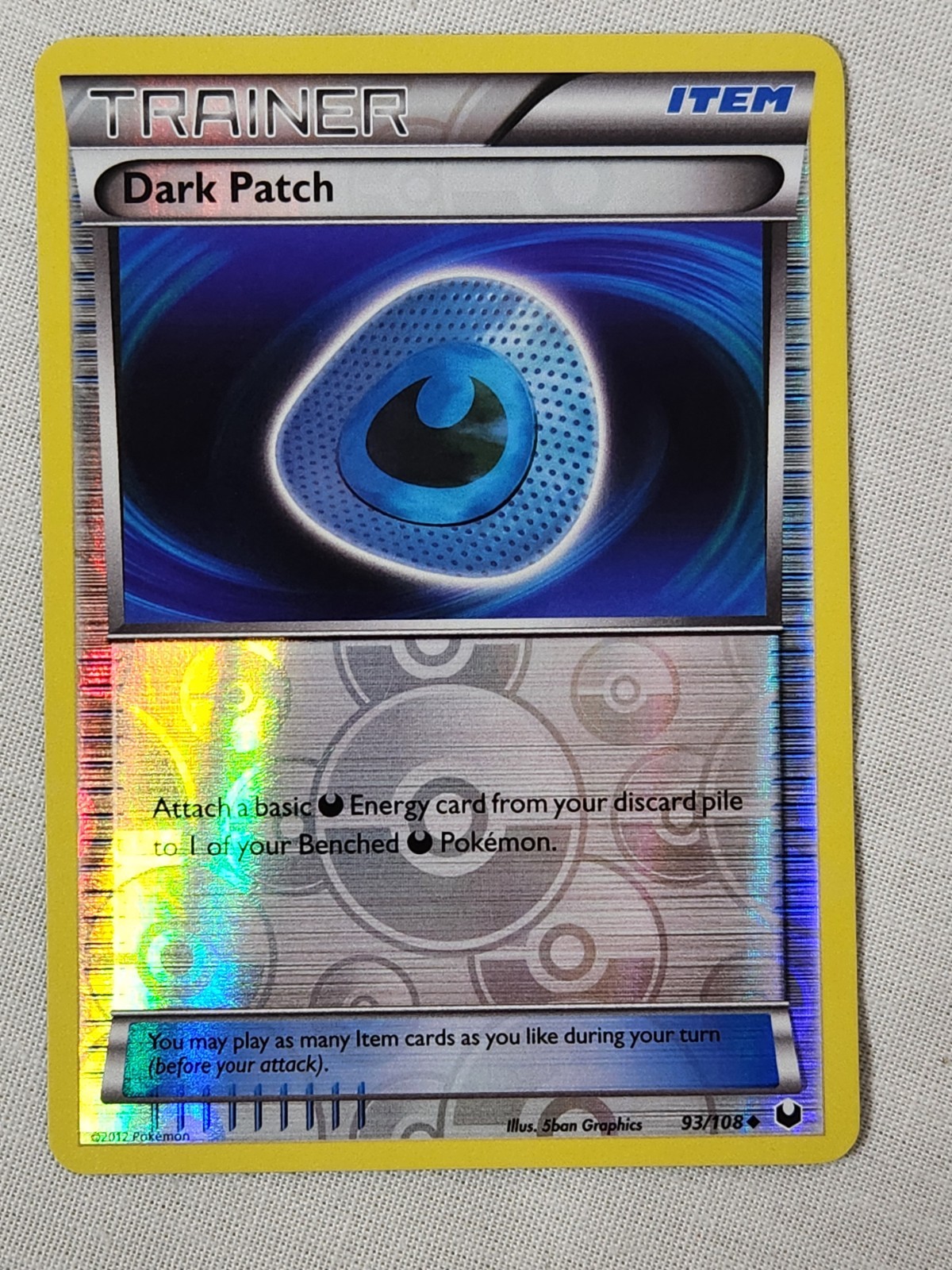 NM Dark Patch - Reverse Holo 93/108 Dark Explorers Pokemon TCG