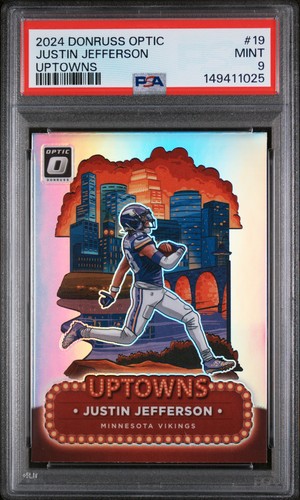 2024 Panini Donruss Optic Uptowns #19 Justin Jefferson PSA 9
