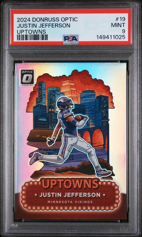 2024 Panini Donruss Optic Uptowns #19 Justin Jefferson PSA 9