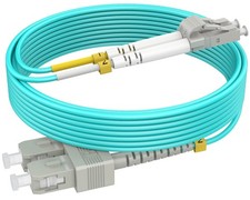 RamboCables-OM4 SC to LC Multimode Fiber Patch Cable, LSZH, 10ft/3m Fiber O...
