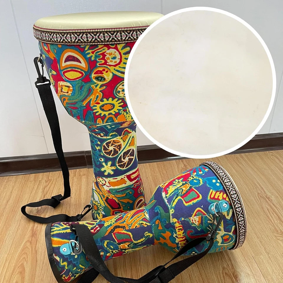 Yibuy Beige Ziegenleder Ziegenhaut Schlagzeug Kopf für Bongo Drums Ersatzteile - Bild 2 von 4