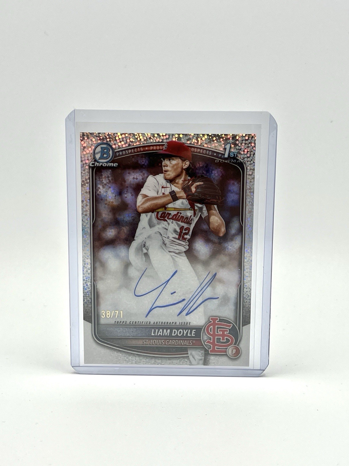 LIAM DOYLE 2025 Bowman Draft Chrome 1st AUTO Sparkle Refractor /71 Prospect FA