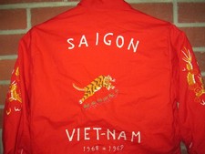 Youth L/XL Vtg 60s 1968-1969 Sukajan Vietnam saigon Souvenir tour jacket TIGER