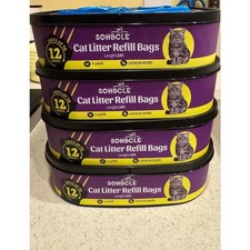 4 Pack SOHBCLE Cat Litter Disposal System REFILL BAGS 24 Ft Each