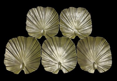 Elite Global Solutions Melamine Salad Plates D873PL Palm Leaves Set Of FIVE