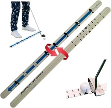 Putting Rail Golf Stance Training Aid 2-In-1 Golf Alignment Putting Ruler 36"