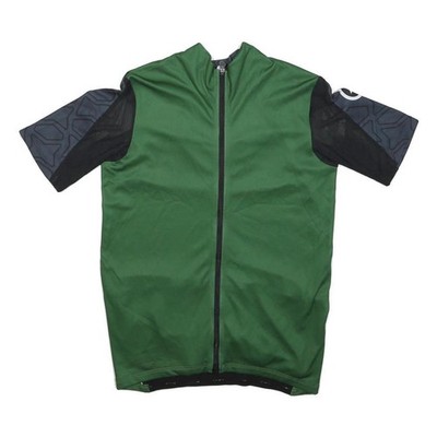 ASSOS Damen Grün & Grau Radsport T-Shirt L Kurzarm 1/4 Zip Performance