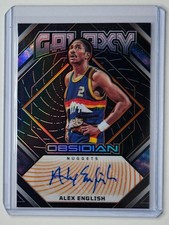 Alex English Nuggets 22-23 Obsidian, Galaxy Orange Electric Etch Auto, /50 ✍️