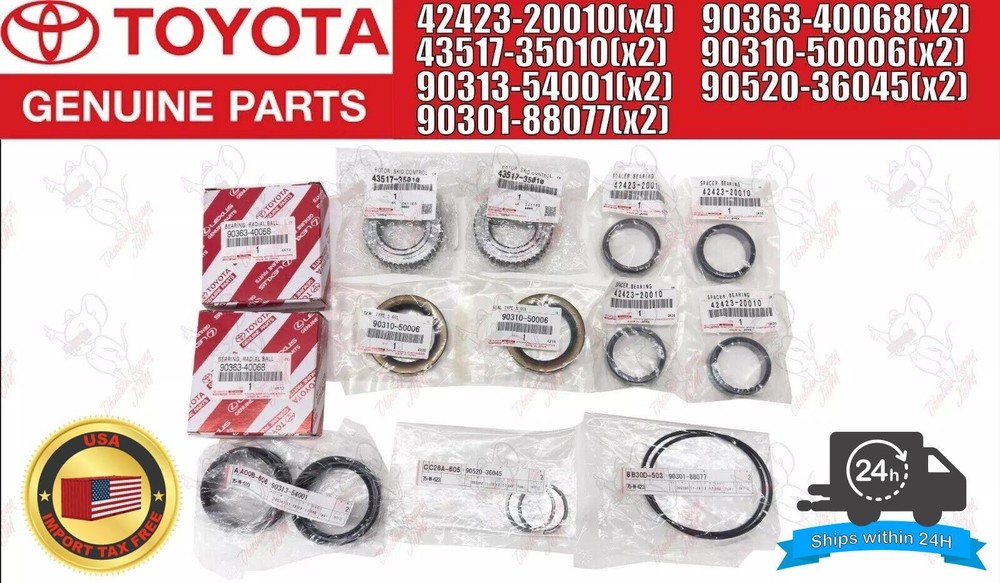 Toyota OEM ABS Rear Wheel Bearing Seal & Ring Kit for 4Runner Tacoma Tundra