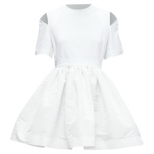 Alexander Mcqueen Cut Out Shoulder Short Dress Women White Size 36