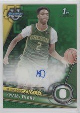 2023-24 Bowman U Chrome Prospect Green Refractor 57/99 KJ Evans Kwame Auto 1bc5