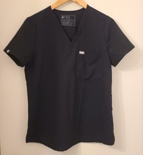 Figs Catarina One Pocket Scrub Top Shirt Size S Medical Black