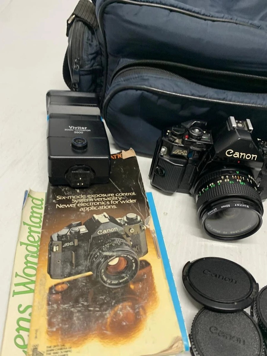 Canon A-1 A1 Film Camera with Canon Zoom Lens FD 70-210 mm/Case