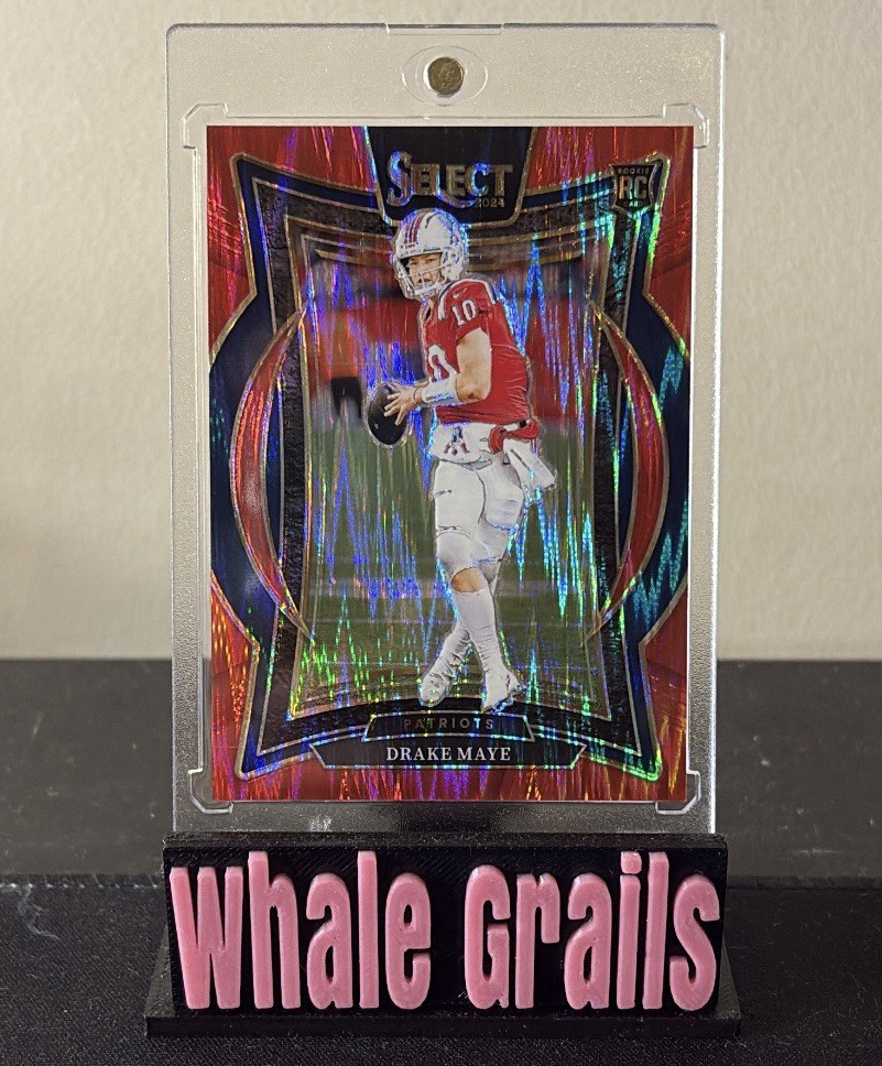 2024 Panini Select RC Drake Maye Concourse Red Shock Prizm /249 - Patriots