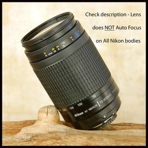 Nikon AF 70 300mm G Zoom lens Clean Fully Working - See Desc Auto Focus