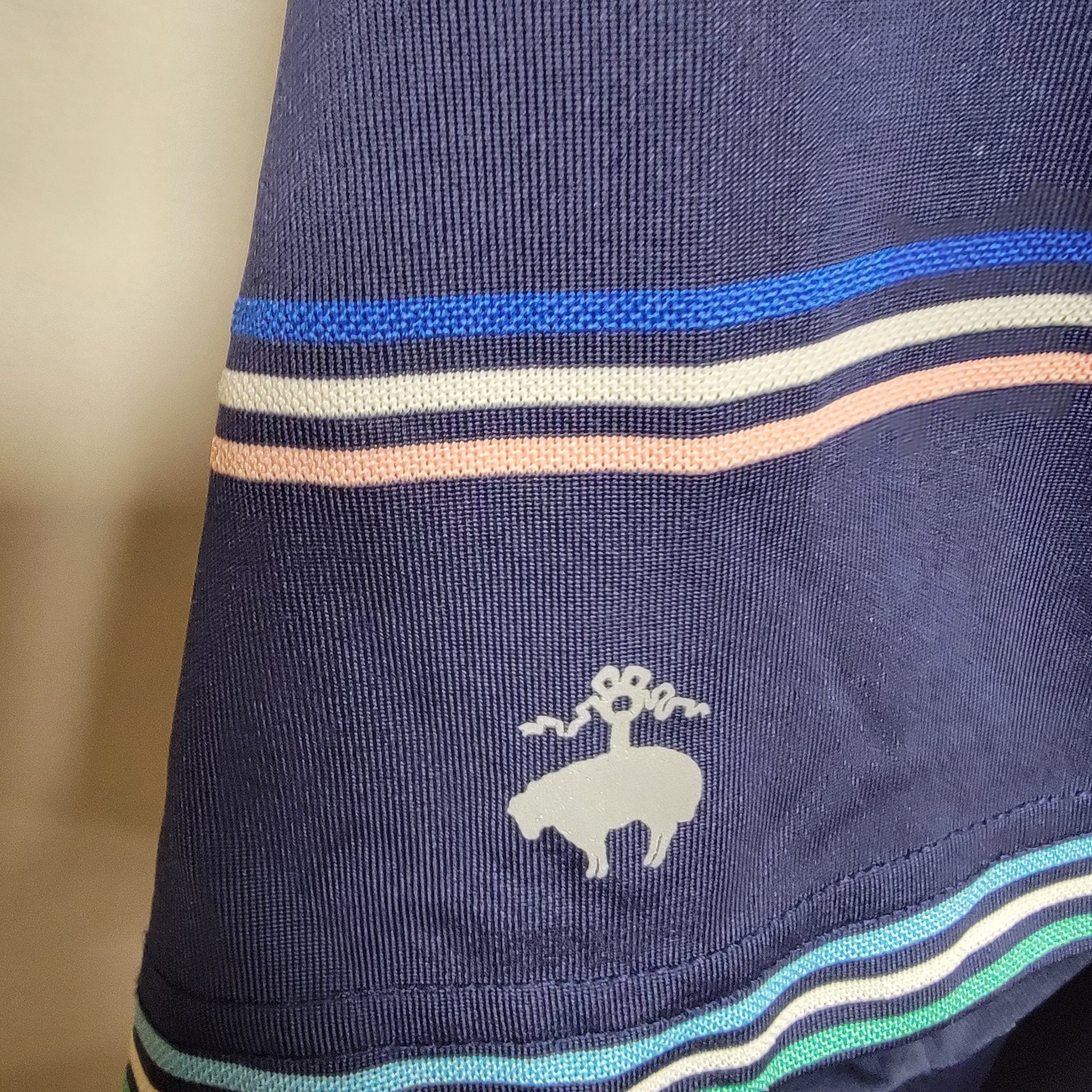 Brooks Brothers Polo Shirt Men's  Large Blue Stripe Golf Performance thumbnail 6