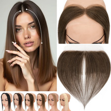 women's Hair Patches Human Hair Pieces Skin Cover-Up Frontal Hairline Toupee AAA
