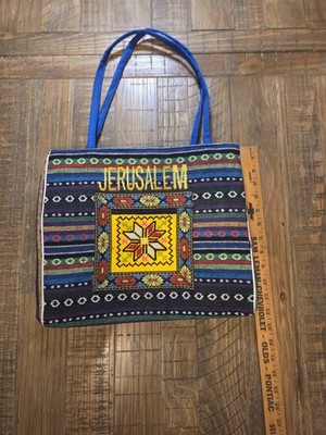 Jerusalem Knit Stitch Cotton Colorful  Handbag Tapestry Hippie