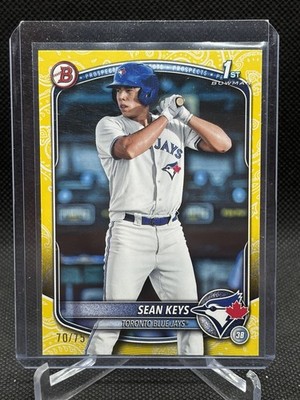 2025 Bowman SEAN KEYS 1st Yellow Pattern 70/75 SP #BP-89