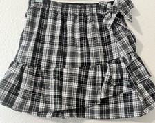 Girls Size L Kidpik Plaid Ruffled Skirt With Shorts
