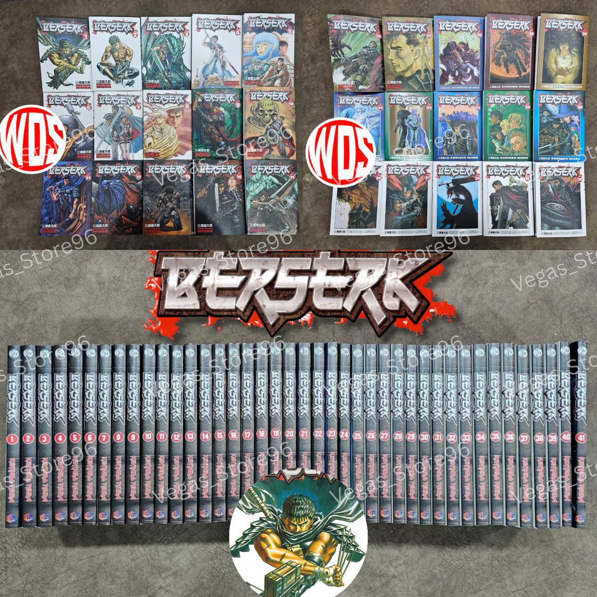 BERSERKトレーディングカード　見せしめの行い Manga BERSERK by Kentaro Miura Volume 1-42 Half/Full Set English