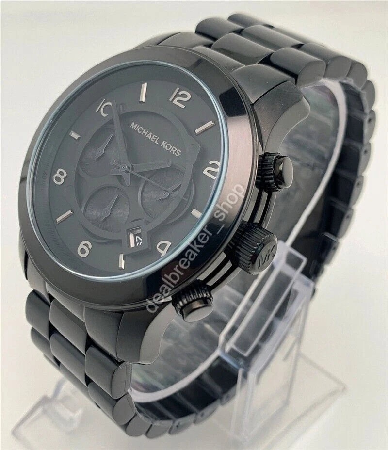 All black michael kors watch men's sale