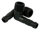 50 Barbed Elbow Connector 3/4" MPT X 1/2" Barb 90 Degree Funny Pipe Swing Joints