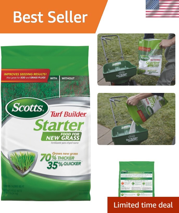 Turf Builder Starter Fertilizer for New Grass, Use When Planting Seed, 14,000...