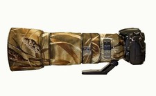 Nikon 200 500mm f5.6 VR Neoprene lens protection camouflage cover Reed/Harvest