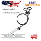 2Pcs Sofa Recliner Cables Recliner Release Pull Cables D-Ring Handle Replacement