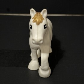 LEGO Duplo My First Circus 10504 Replacement Part Figure Horse White & Gold