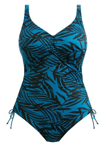 Fantasie Palmetto Bay Blue Black Swimsuit Size 40GG 18 Underwired Bra 502030 New - Picture 12 of 12