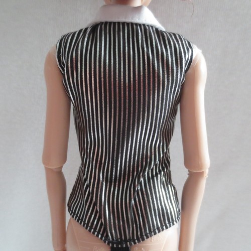¡NUEVO! 2022 Barbie Signature David Bowie #2 Muñeca Plata Negro Rayas Camisa Ropa - Imagen 4 de 6