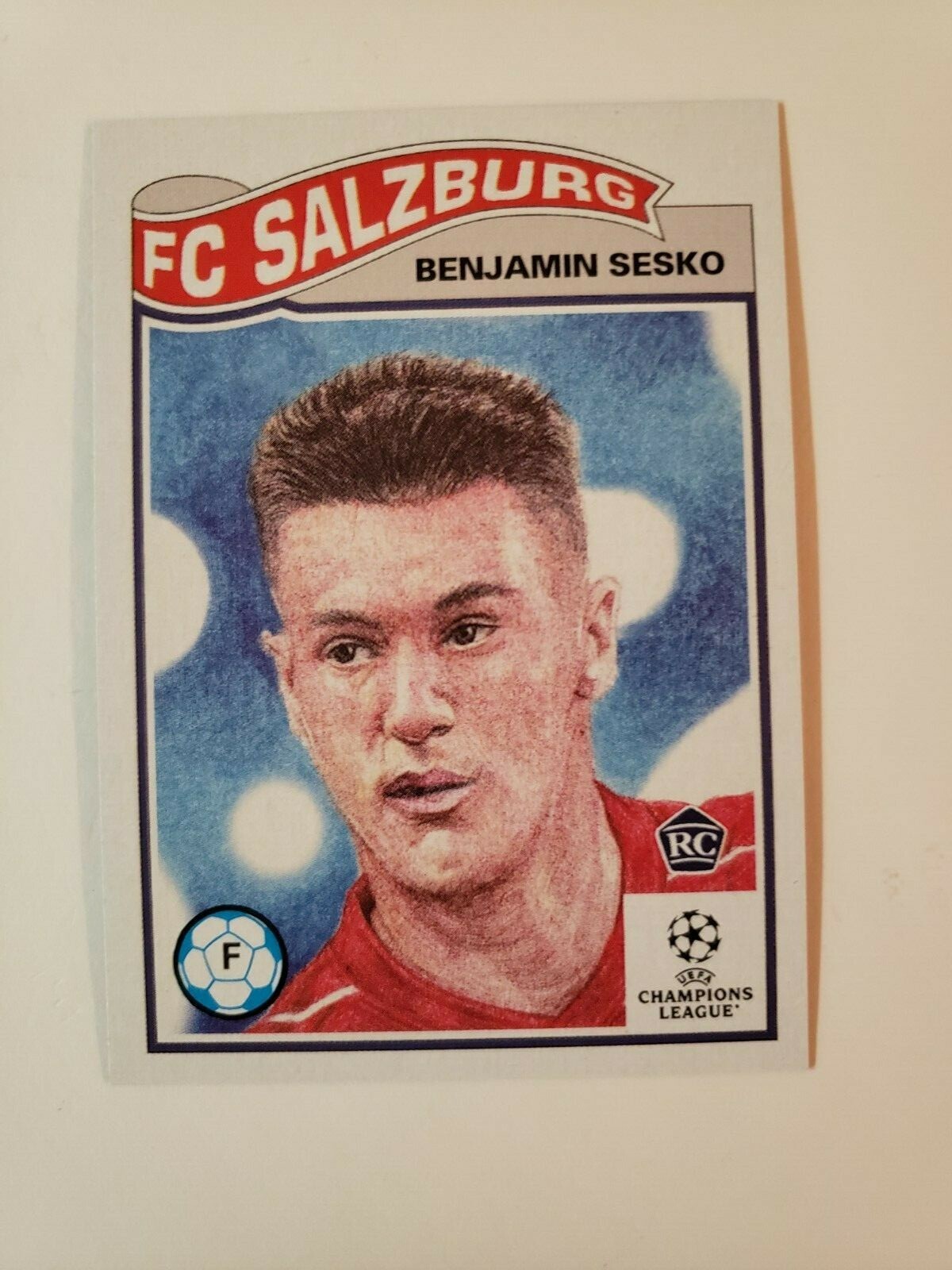 Benjamin Sesko FC Salzburg 2021 UCL Topps Now Living #406 UEFA Rookie RC