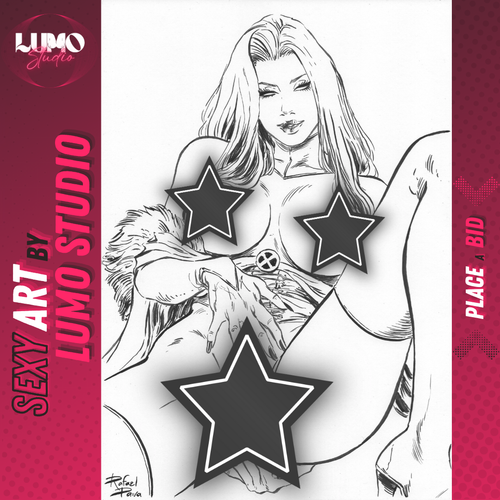 Emma Frost (09"x12") by Rafael Paiva - Lumo Studio Original Comic Art