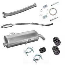Vorderrohr/Rohr Mitteltopf Endtopf Auspuff für Peugeot 206CC Coupe Cabrio +MONT.