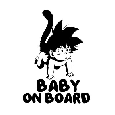 Goku Baby On Board Decal Funny Dbz Car Sticker Safety Warning Sign Pin Badge Ebay