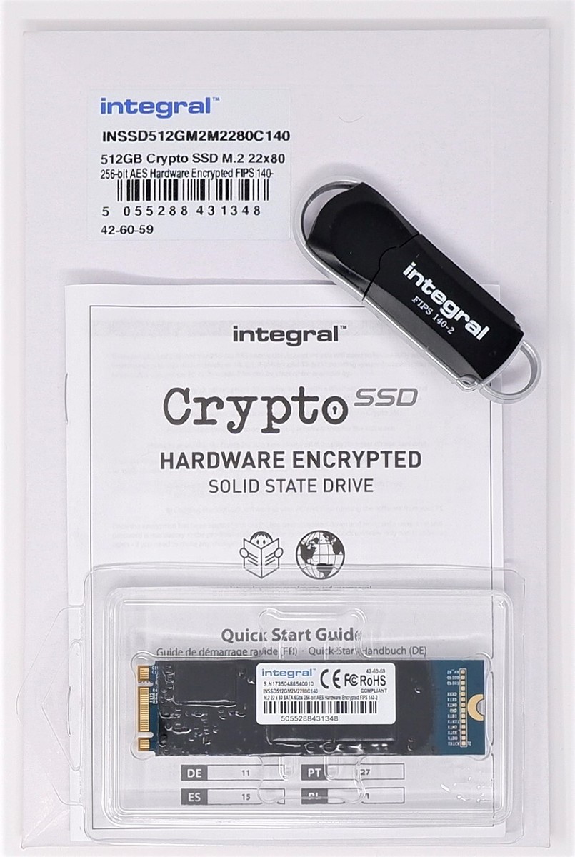 INTEGRAL 512GB CRYPTO SSD M.2 2280 256-BIT HARDWARE ENCRYPTED SSD DRIVE -  NEW! | eBay