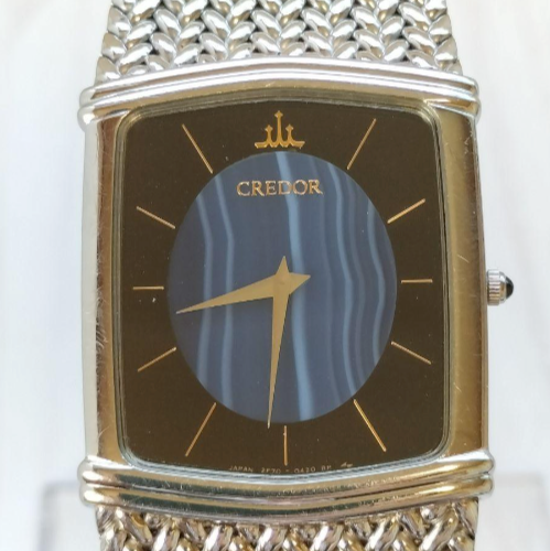 Vintage【Near MINT】 SEIKO CREDOR 2F70-5380 Blue Dial Men's