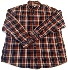Duluth Trading Co. Men's Large Shirt Free Swingin' Flannel Untucked Multicolor