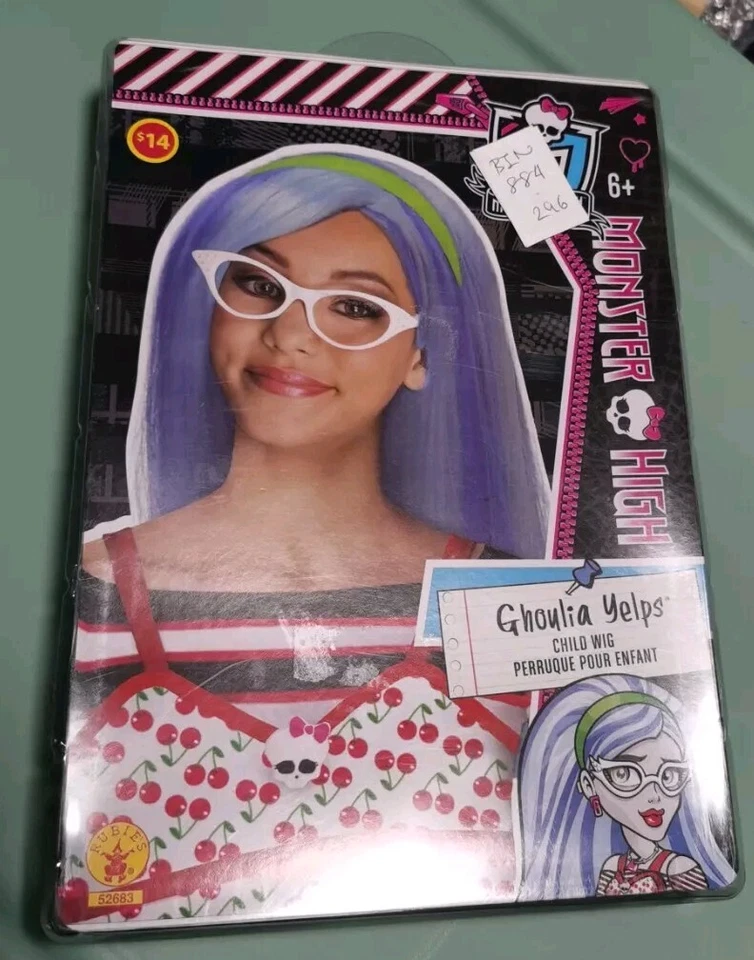 MONSTER HIGH GHOULIA YELPS HALLOWEEN WIG DRESS UP COSTUME ACCESSORIE NIB Foto 2 de 4